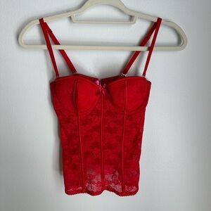 Red corset super cute top or lingerie